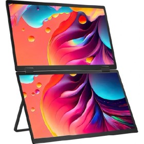 Resim Trimonitör 15.6″ Katlanabilir İkili Taşınabilir Monitör 