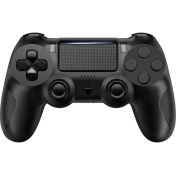 Resim Fsfyb Sony Ps4 Kablosuz Denetleyicisi Için Sony P4 Kontrolör Için Orijinal Kablosuz Kumanda Dualshock Ps4 Oyun Pedi Için Kulaklık Bağlantısı Dokunmatik Ps4/ps4 Slim/ps4 Pro/pc Için Siya (Yurt Dışından) 