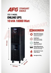 Resim Standart Enerji Afg 10 Kva Online Ups - 9000w Kesintisiz Güç Kaynağı 