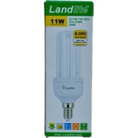 Resim Landlite Land Lite 11W 220-240V 600LM 2700K Sarı Işık rengi E14 Tasarruflu Ampul 