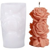 Resim Sones Çiçek Sütun Aromaterapi Mum Silikon Kalıbı Kendin Yap El Yapımı Hediye Difüzör Taş Kalıbı, Stil: Dream Rose Zw-343 3+ 