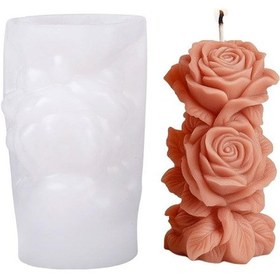 Resim Sones Çiçek Sütun Aromaterapi Mum Silikon Kalıbı Kendin Yap El Yapımı Hediye Difüzör Taş Kalıbı, Stil: Dream Rose Zw-343 3+ 