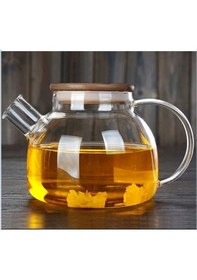 Resim Bambu Kapaklı Cam Demlik 1000ml 