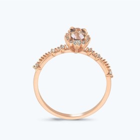 Resim Altınbaş Pırlanta Morganite Taşlı Oval Yüzük Pnf004pmrg-14k 