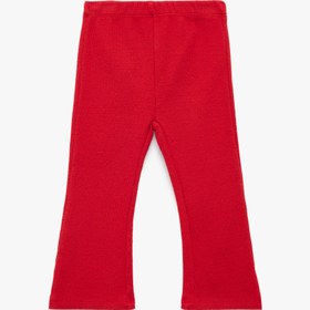 Resim Kız Bebek Beli Lastikli Pamuklu Fitilli Basic Tayt 