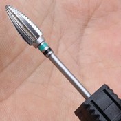 Resim Tungsten Çelik Tırnak Matkap Ucu, 1 Adet - Profesyonel Büyük Spiral Konik Namlulu Karbür Freze, Kokusuz - Tırnak Sanatı İçin Manikür Aleti 