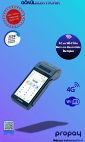 Resim Propay P1000 ECR Android Yazarkasa Hızlı Pos 4G ve Wi-Fi (Mali kaydı yapılıp gönderilmektedir) 