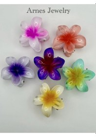 Resim Arnes Jewelry Renkli Küçük Boy Lotus Çiçeği Toka 4.5 Cm - 6 Lı Ar112 Çok Renkli 