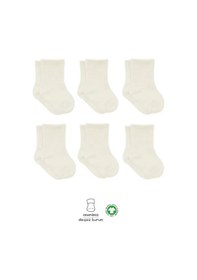 Resim Markaon 6'lı Basic Penye Soket Çorap 10101 Ekru renkli 