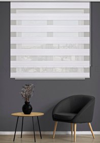 Resim Noveva Home Vento Pliseli Zebra Stor Perde Beyaz Perde - 150x200 