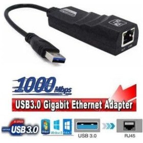 Resim Usb 3.0 To Rj45 Gigabit Ethernet Pc Ağ Adaptörü 1000 Mbps 