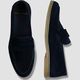 Resim Erkek Logo İşlemeli Dikiş Detaylı Lacivert Loafer Ayakkabı 15358000-013 
