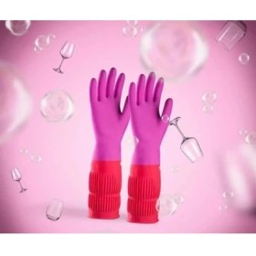 Resim Uzun Konç Bulaşık Eldiveni M Beden 