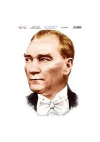Resim Pirinç Dekopaj Kağıdı 30x42cm Pt-1881 Atatürk 