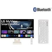 Resim LG MyView 27SR50F-W 27" 60 Hz IPS Smart Monitör ve Logitech Pebble Keys 2 K380s Klavye 
