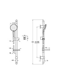Resim Artema A45628Sta Shine Round Sürgülü El Duş Takımı Krom 