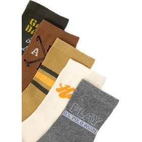 Resim U.s. Polo Assn. Erkek Çocuk Haki Çorap (Soket) 50318045-VR027 
