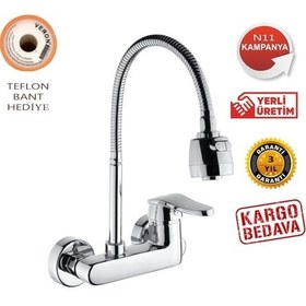 Resim Mix Duvardan Eviye Mutfak Bataryası Spiralli Lüx Seri 