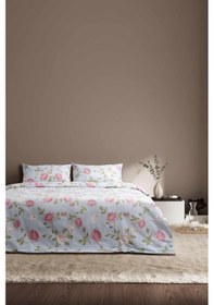 Resim Cotton Collection Kışlık Pazen Çift Kişilik Nevresim Seti Rose Renkli 