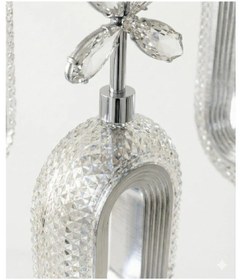 Resim Bohem Aydınlatma Krom 5'li Sarkıt Elips 3 Renk Led Modern Avize Krom 