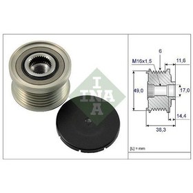 Resim INA 535012710 ALTERNATÖR KASNAĞI 1.6 3.16 