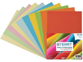 Resim TEMAT 176452 A4 RENKLİ FOTOKOPİ KAĞIDI FOSFORLU PASTEL KRŞ 