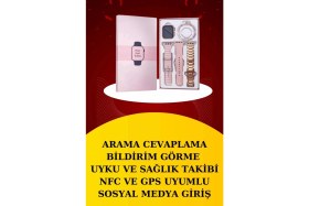 Resim Wireless Şarjlı Akıllı Saat ve Dijital Göstergeli Kablosuz Bluetooth Kulaklık Nabız Ölçer 