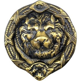 Resim Büro Ev Dekoru İçin 18,5cm Retro Pirinç Aslan Kapı Tokmağı 