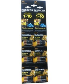 Resim Duracell LR6/MN1500 Alkalin AA Kalem Pil Kartela 2 x 6'lı 