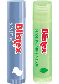Resim Blistex Hassas Dudaklar İçin Yoğun Bakım Sensitive + Sensitive Mint Melon Nemlendirici Kurtarıcı Dudak Kremi 4.25 G 