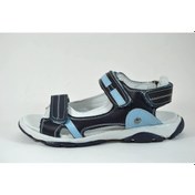 Resim Bayrak Hakiki Deri Lacivert Cırtlı Ortopedik Erkek Çocuk Sandalet Lacivert 