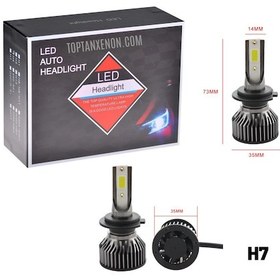 Resim H7 Mini/slim Şimşek Led Xenon Far Ampul 12.000lm 6.500k Beyaz Renk, Fan Soğutuculu 