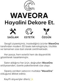 Resim WaveOra Noir Geyik - Modern Dekoratif Minimal Geyik Heykeli Siyah-10 x 11 