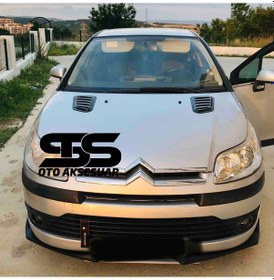 Resim Citroen C4 Uyumlu Piano Black Kaput Üstü Havalandırma Izgarası (01) (Sts Oto Aksesuar) 