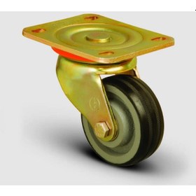 Resim Emes ED01VBR200 Döner Tablalı Döküm Üzeri Kauçuk Kaplı Tekerlek 