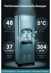 Resim Tegra 50 Soğuk Su Sebili Yüksek Performanslı Ve Güvenilir Su Soğutucu,sebil Arıtmasız Model 