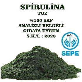 Resim Sepe Natural Spirulina Toz Yosun Mavi Yeşil Alg Bitkisel Protein Vegan Craft Bag 500 G 