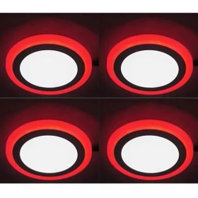Resim Hero Led 3+3 Watt Çift Renkli LED Panel - 6W Iki Renkli Panel - Kırmızı Beyaz Işık 