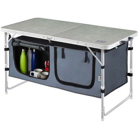 Resim Haegs Saklama Dolaplı Kamp Masası, Outdoor Kamp Mutfağı, Kamp Dolabı, Katlanabilir Kamp Piknik Masası, Seyahat Mutfağı, Mutfak Dolabı, Depolama Bölmeli, Dış Mekan Mutfağı 120-60cm- Kumaş Desenli Çok Renkli 