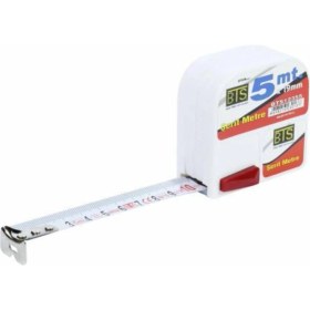 Resim Normadia Dayanıklı Beyaz Şerit Metre, 5 M x 19 Mm, Pratik ve Hassas Ölçüm Araç 