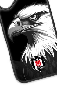 Resim Beşiktaş Büyük Kartal Cam Telefon Kılıfı - iPhone 17 