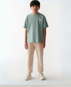 Resim Nk Kids Erkek Çocuk Beli Lastikli Duble Paça Pantolon-13978-vizon Vizon 