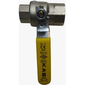 Resim Kas 3/4 - 1/2 Doğalgaz Küresel Vana – Redüksiyonsuz Bağlantı, Yüksek Güvenlik 