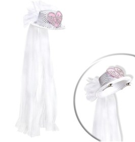 Resim Parti Dünyası Bride To Be Kalpli Şapkalı Şık Duvak 