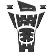 Resim Honda PCX 125 DX 2025 8 Parça Tank Pad Seti Karbon 