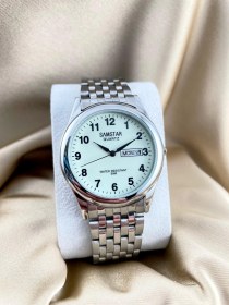 Resim Samstar Smstr15 Rakamlı Takvimli Fosforlu Klasik Uygun Fiyatlı Erkek Kol Saati Metalik 