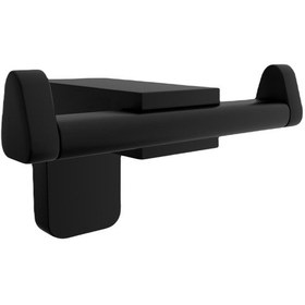 Resim Zethome F1 Serisi Paslanmaz Duvara Monte 2'Li Bornoz Askılık Seti Siyah 