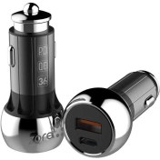 Resim HTStore Htstore Zore Zr-C1 Type-C 2 In 1 Araç Şarj Seti 