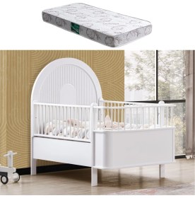 Resim Setay Mdf Beşik, Venüs Büyüyen Beşik + 1 Adet Comfort Yatak 90X130 