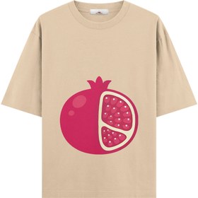 Resim Pomegranate - Hamile Oversize Tshirt - Bej / XL / Oversize 